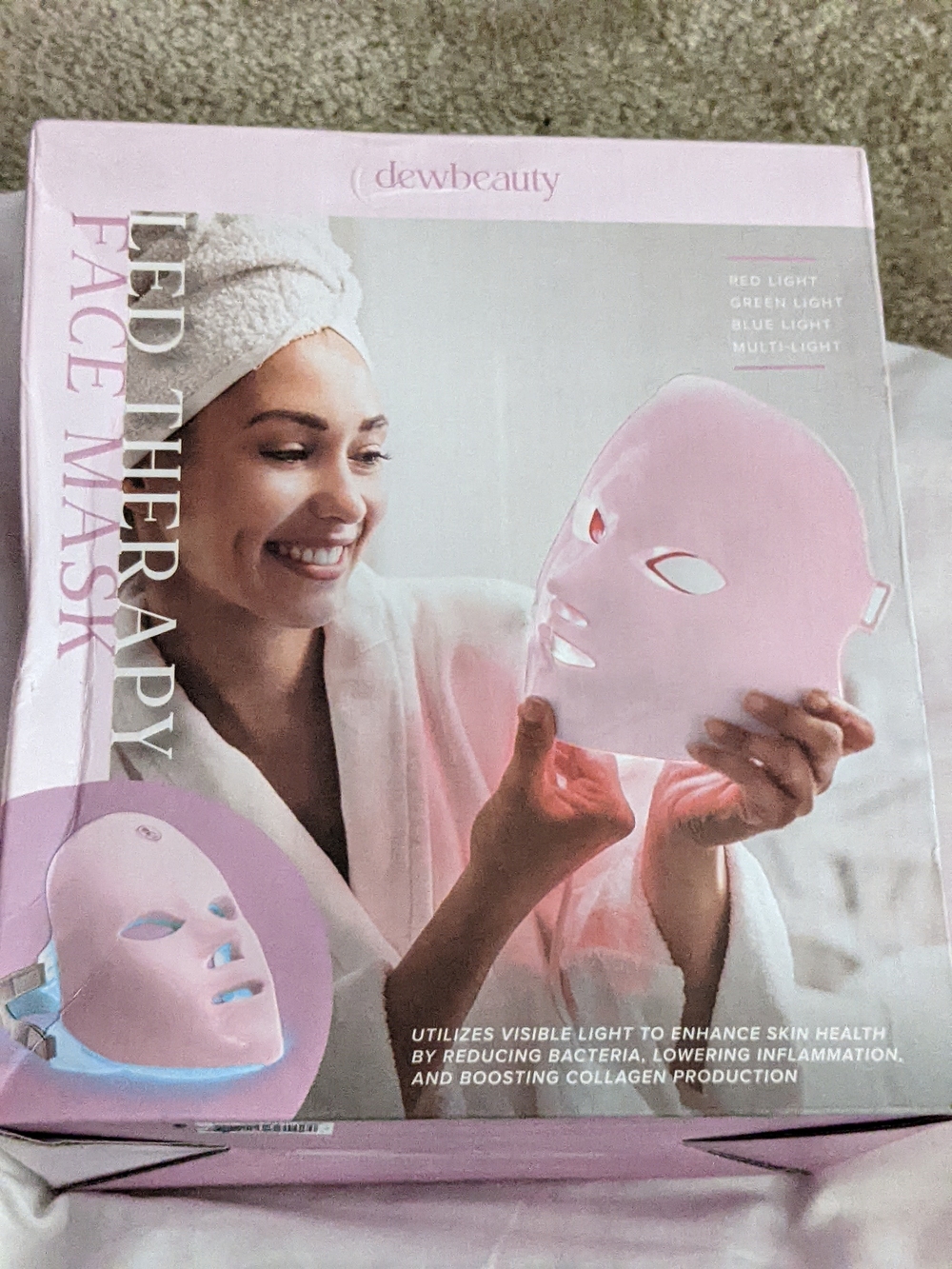 Dew Beauty Pink LED Therapy Face Mask - Women Skincare